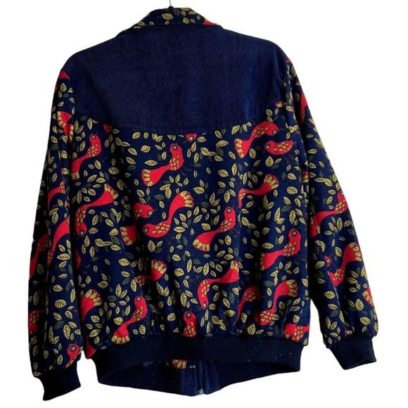 Mu PhaPhafo Embroidered Corduroy VTG Women Bomber Jacket Cottagecore Hippie Boho - Picture 2 of 10